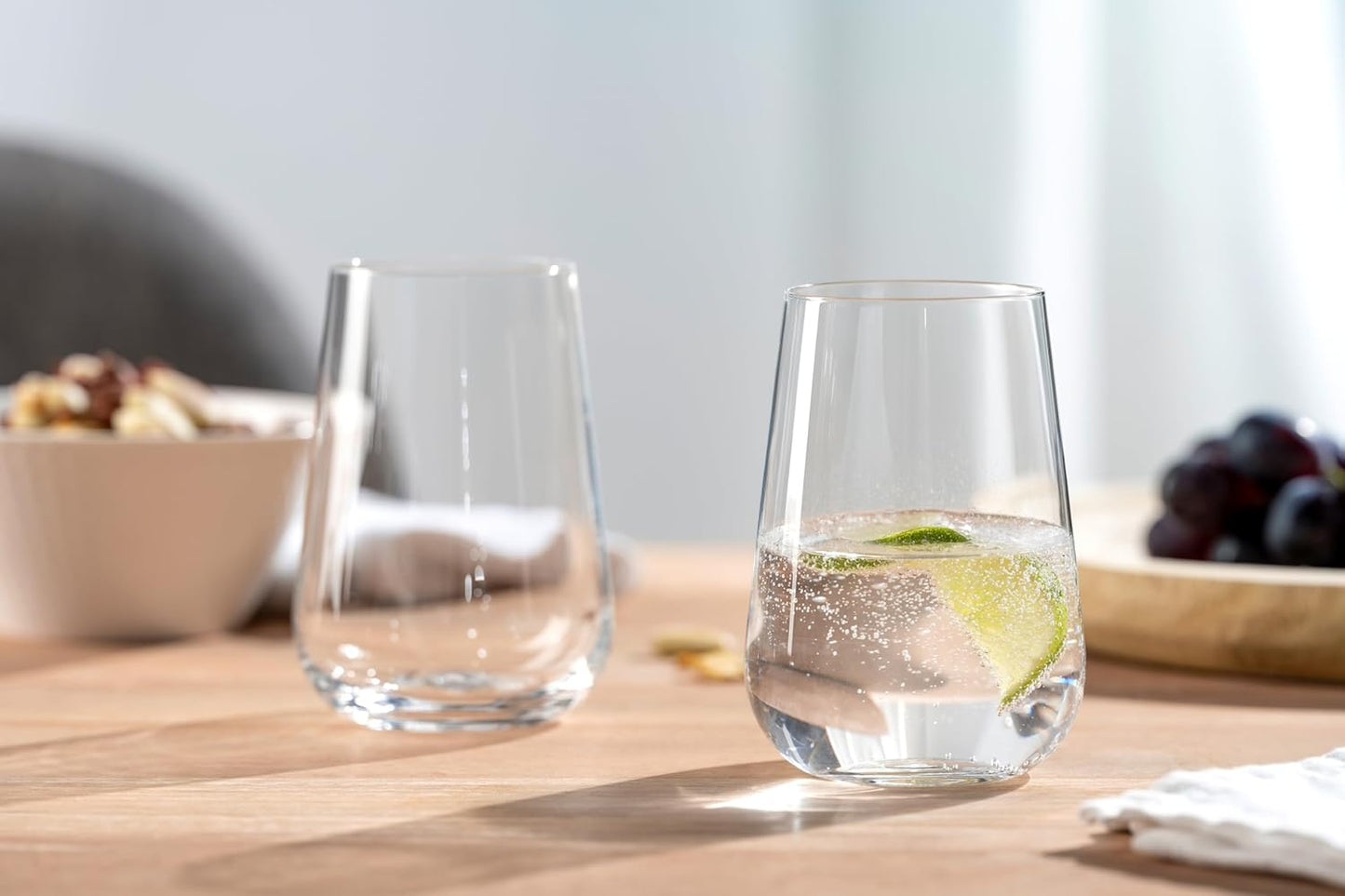 LEONARDO HOME 066312 Paladino Drinking Glasses, Set of 6, Dishwasher-Safe Glass Water Cups, Juice Glasses, 370 ml