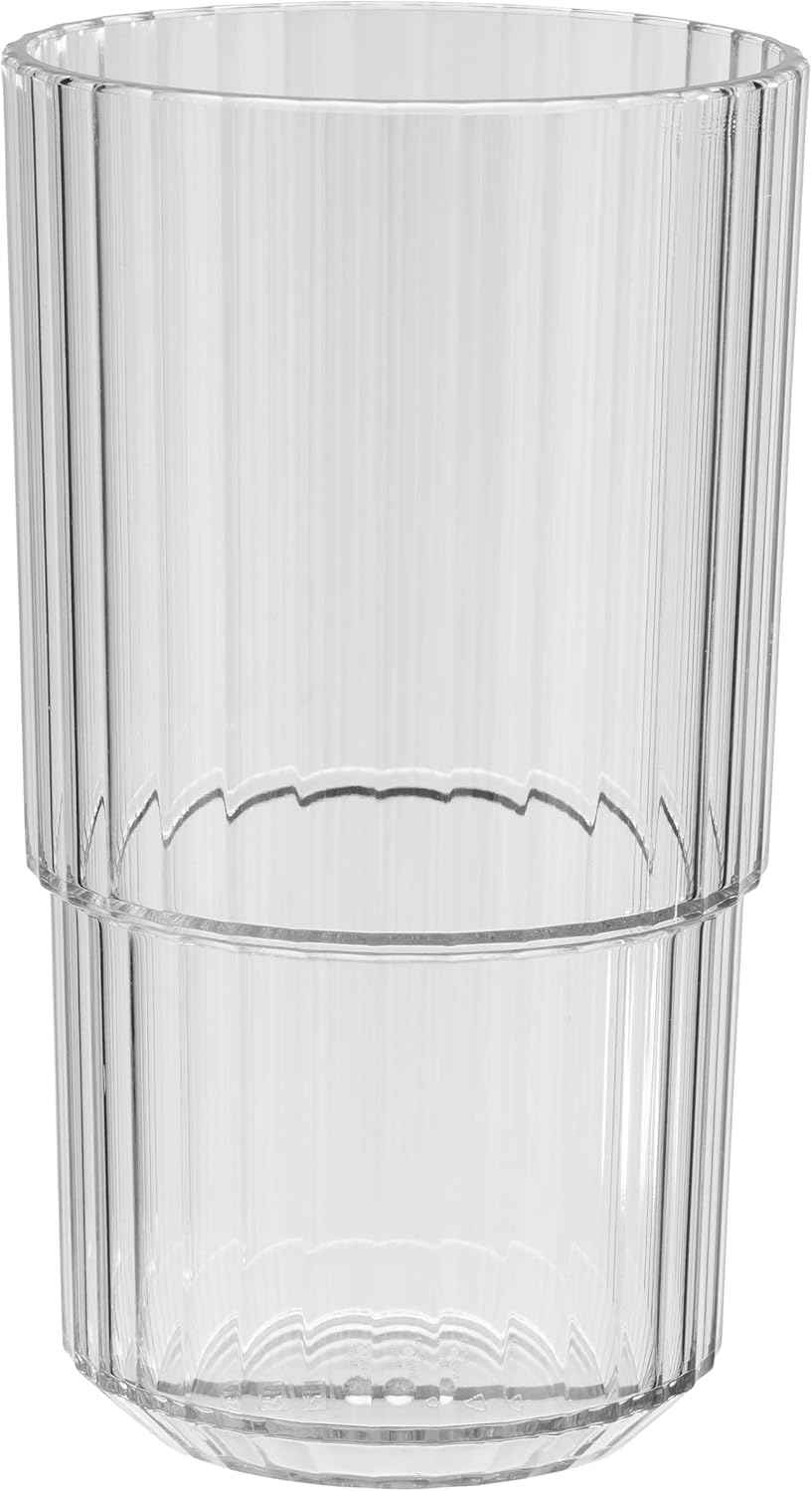 Buddy's Bar Drinking Glasses, Set of 6, High-Quality 0.5 Litre Tritan Plastic Drinking Glasses, BPA-Free, Stackable, Shatterproof, Reusable and Dishwasher Safe, 500 ml