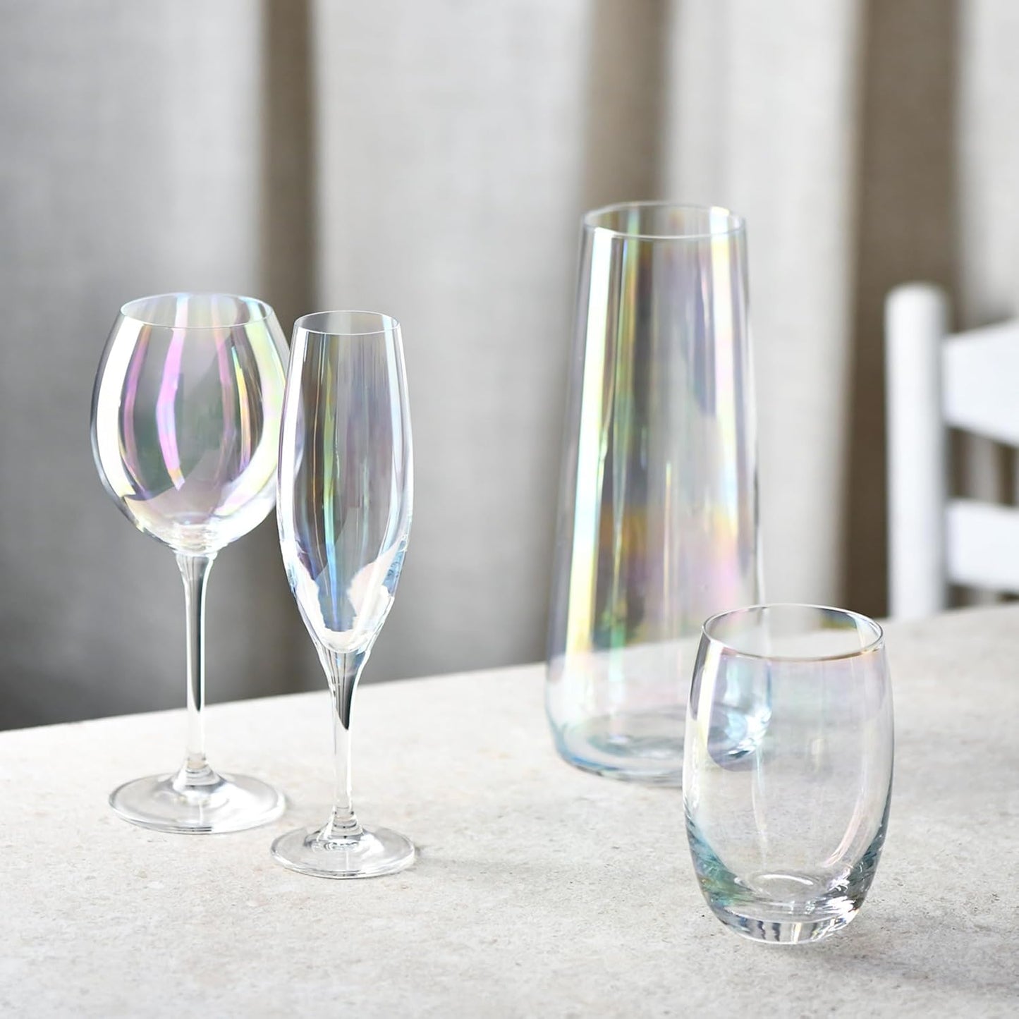Krosno Rainbow Glasses for Drinks, 360 ml, Set of 6, High Quality Colored Glass, Modern and Stylish Design, Ideal for Water, Juices and Cocktails, Made in Europe