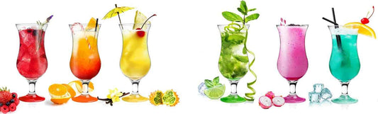 Sendez Hurricane Cocktail Glasses, Pack of 6, 480 ml, Cocktail Glass, Long Drink Glasses, Ice Glasses