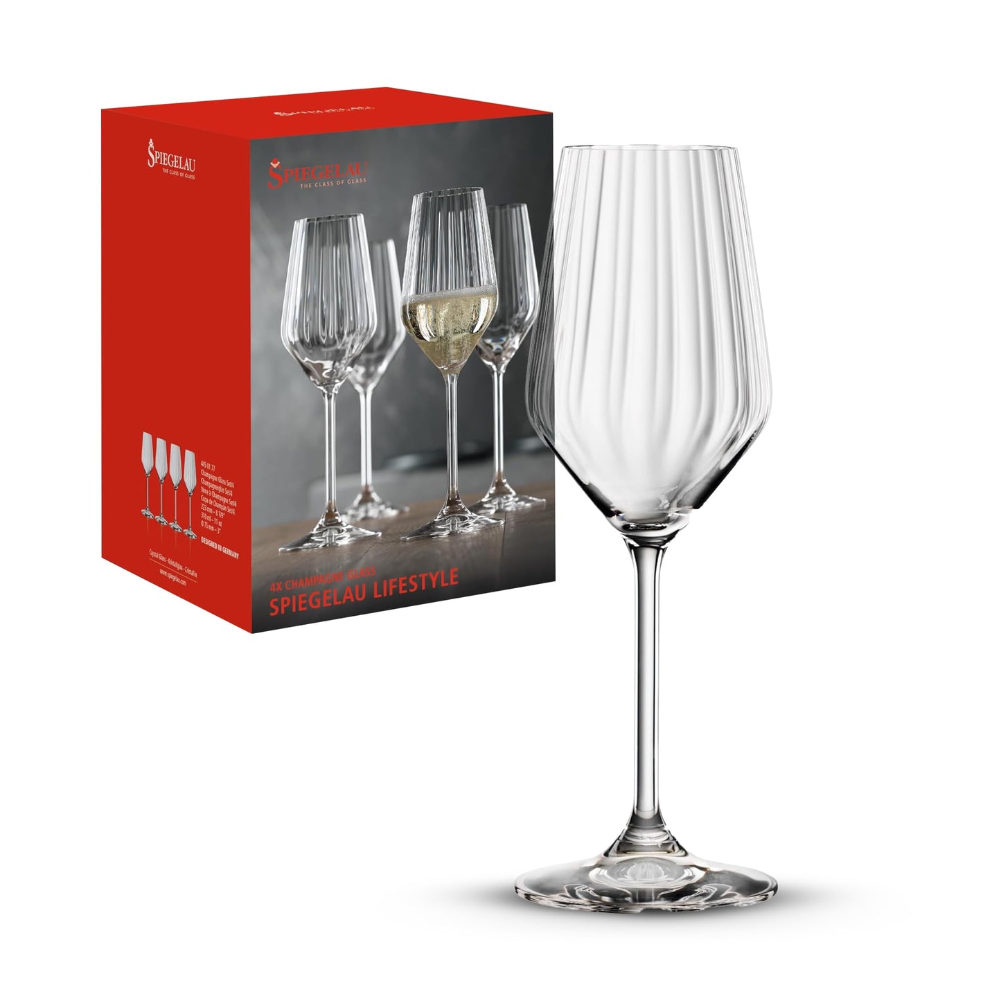 Spiegelau & Nachtmann Spiegelau LifeStyle 4450172 White Wine Glasses Set of 4 Crystal Glass 440 ml