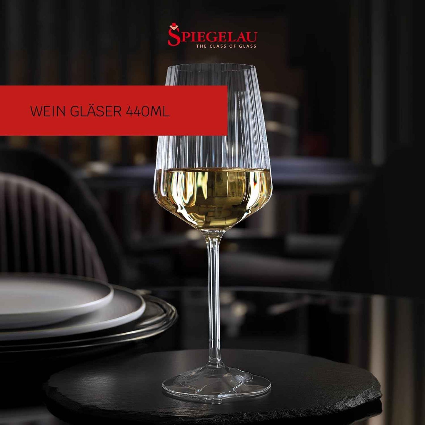 Spiegelau & Nachtmann Spiegelau LifeStyle 4450172 White Wine Glasses Set of 4 Crystal Glass 440 ml