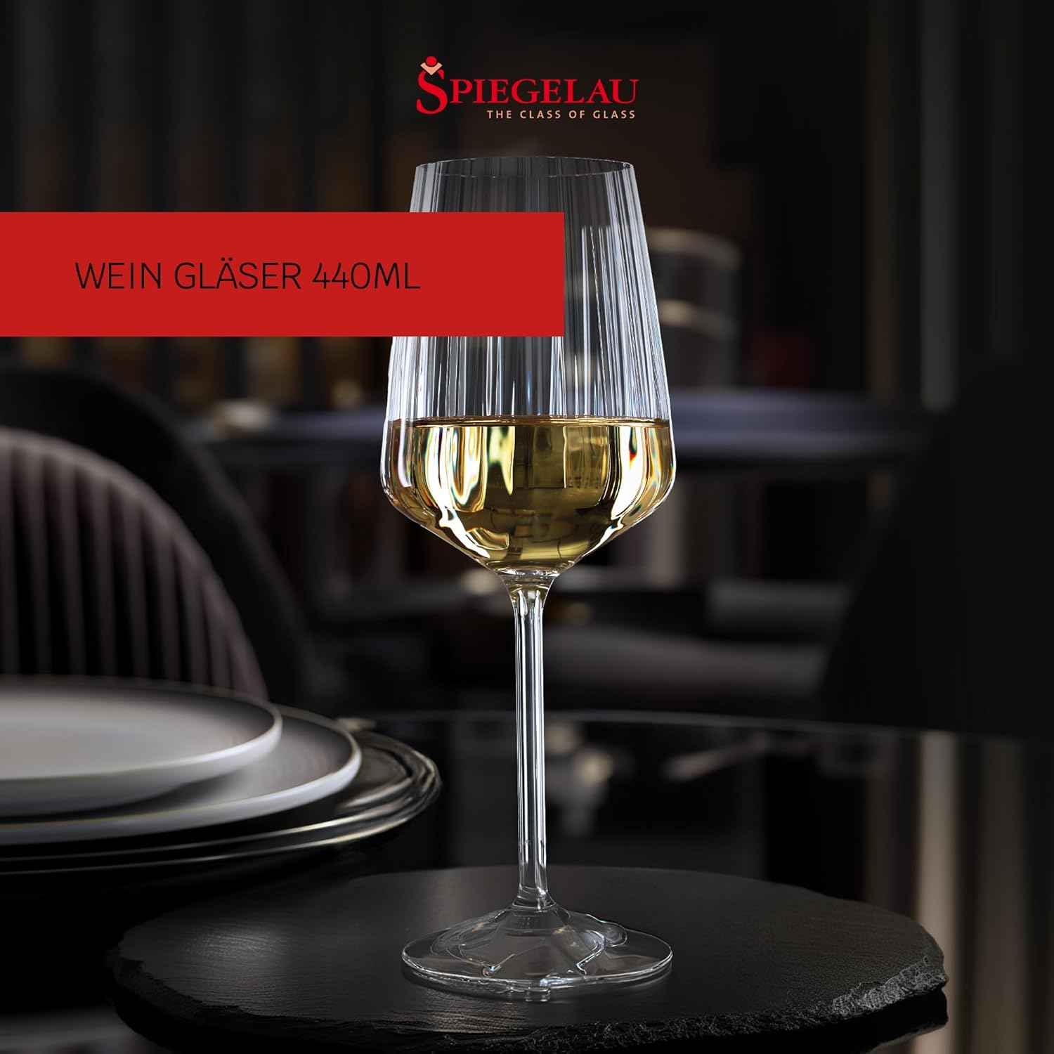 Spiegelau & Nachtmann Spiegelau LifeStyle 4450172 White Wine Glasses Set of 4 Crystal Glass 440 ml