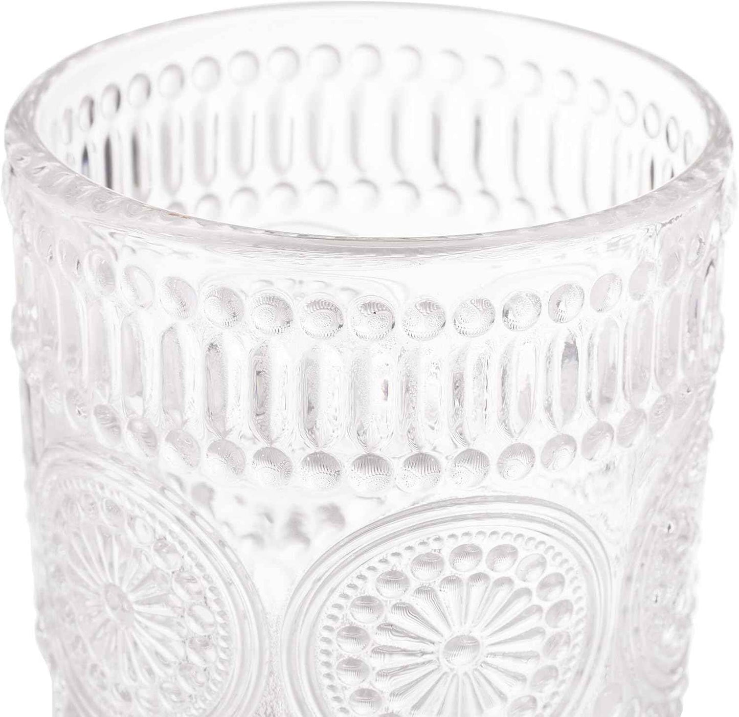 Boho Style Drinking Glasses Set of 4, 300 ml - The Silver Spoon