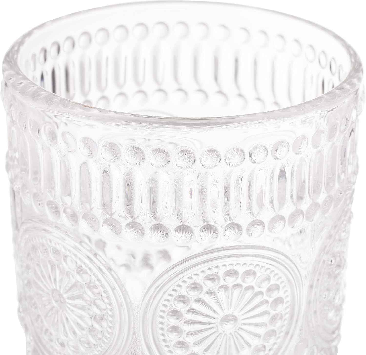 Boho Style Drinking Glasses Set of 4, 300 ml - The Silver Spoon