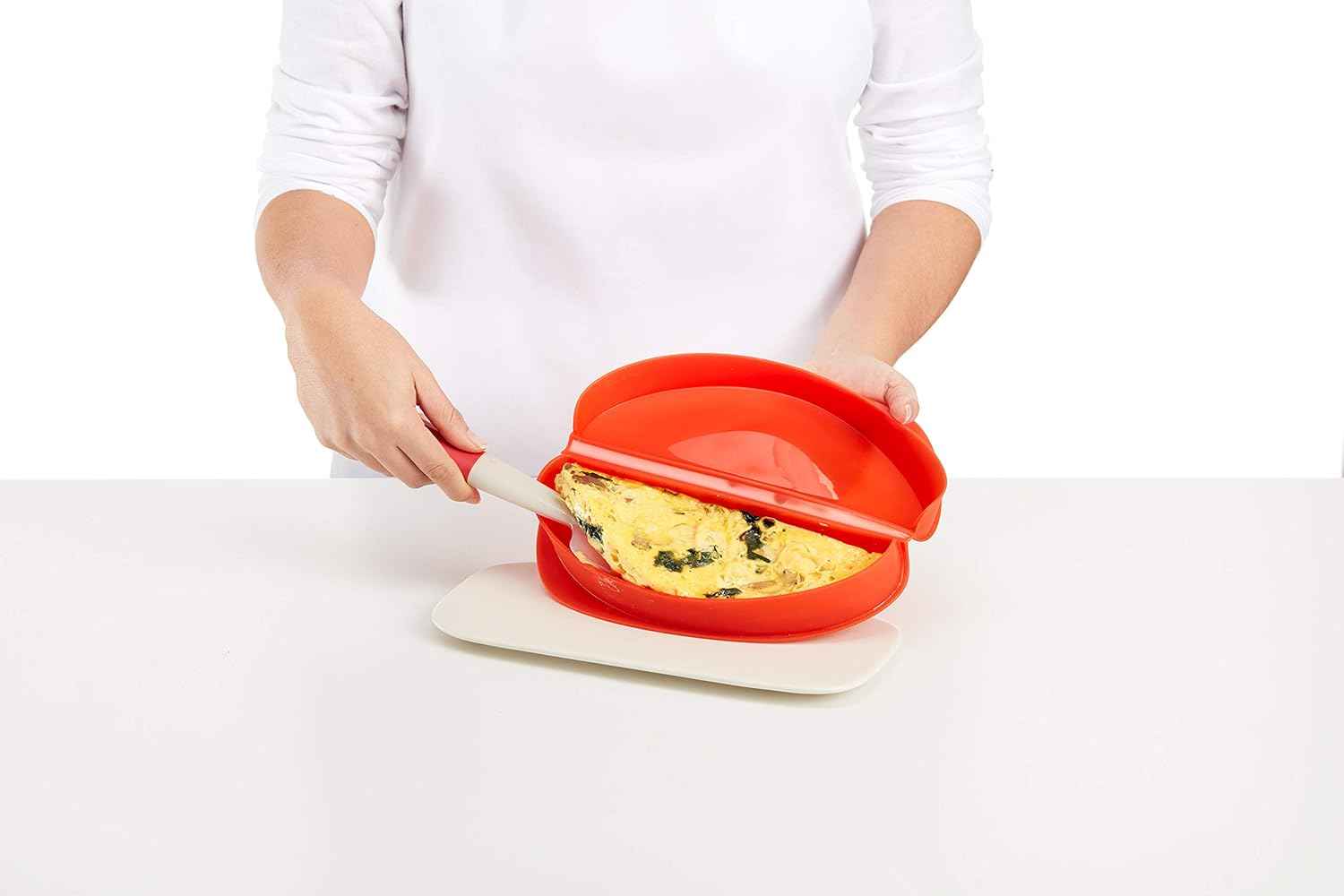 Microwave Omelette Maker Tube - Red, 0.4 L - The Silver Spoon