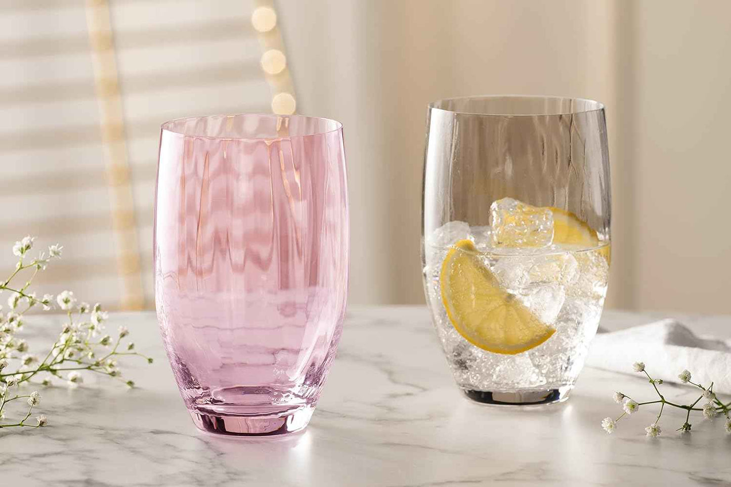 Drinking glass POESIA 460 ml grey, 6, 022383