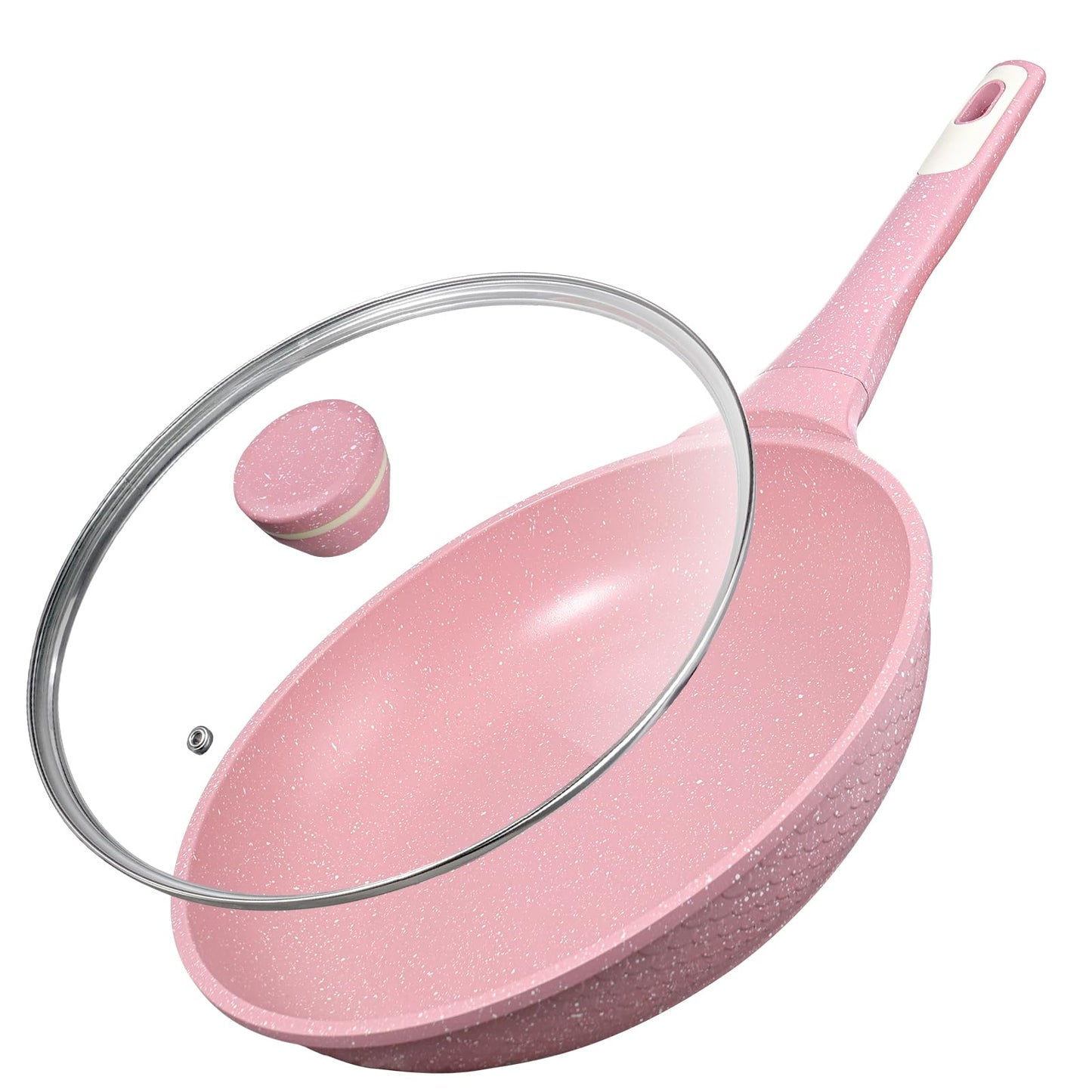 Non-Stick Frying Pan 20 cm with Lid  for Gas and Induction Cookers - The Silver Spoon