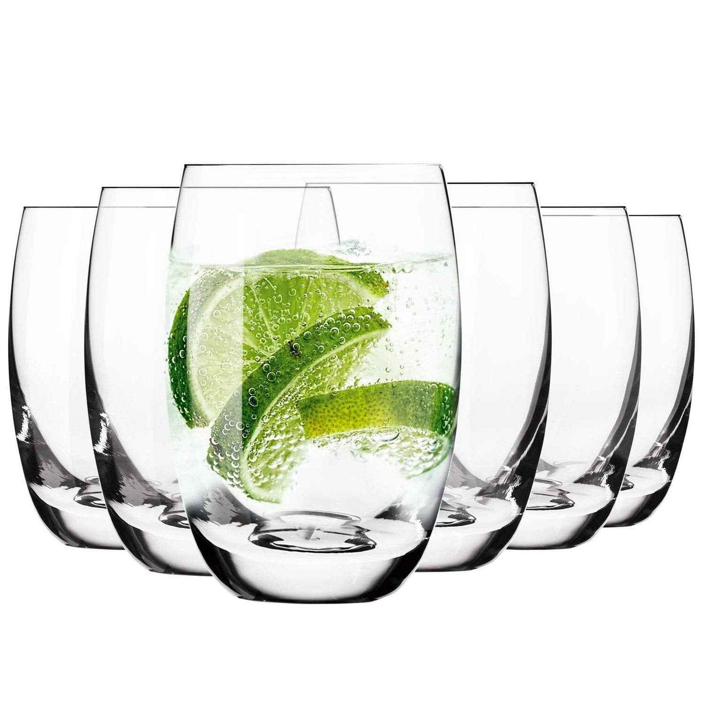 KROSNO Water Juice Drinking Glasses | Set of 12 | 360ml | Elite Collection | Crystal Glass | Perfect for Home, Restaurants and Parties | Dishwasher Safe