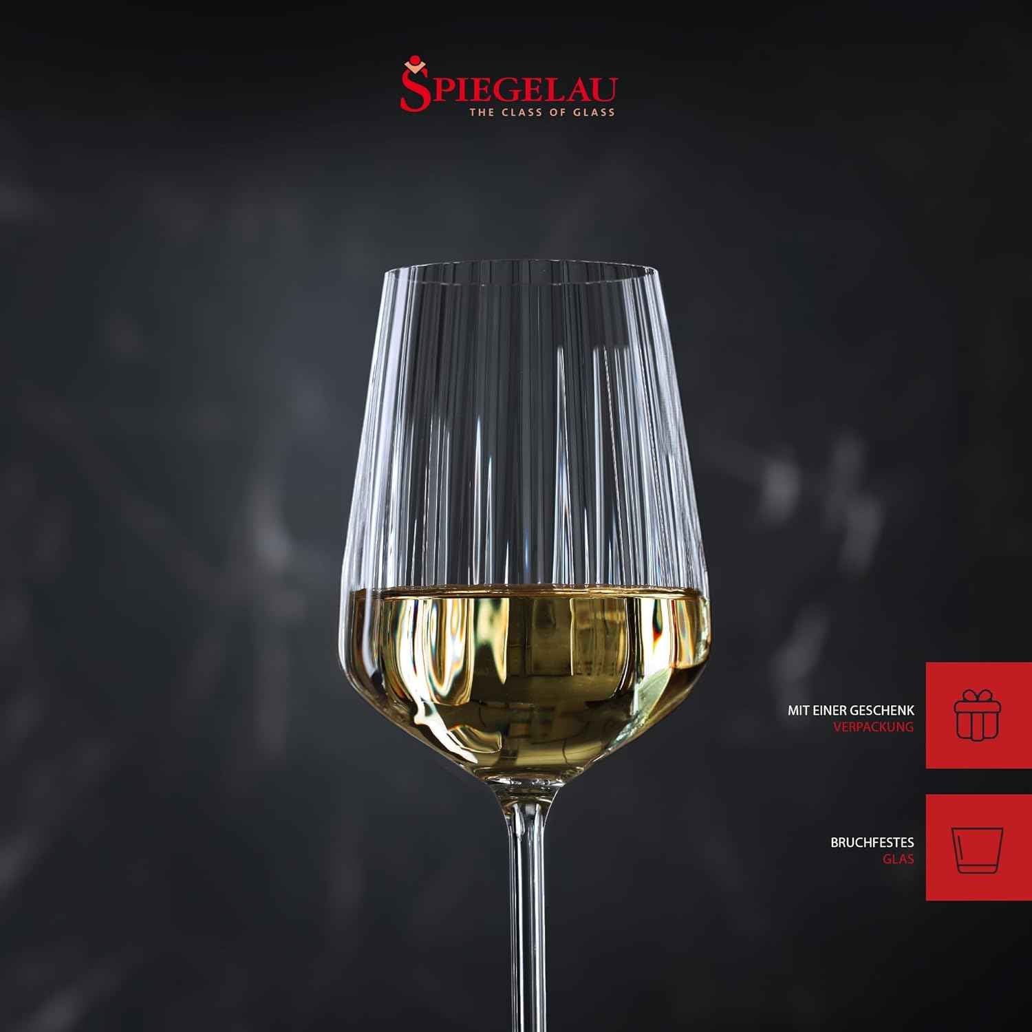Spiegelau & Nachtmann Spiegelau LifeStyle 4450172 White Wine Glasses Set of 4 Crystal Glass 440 ml