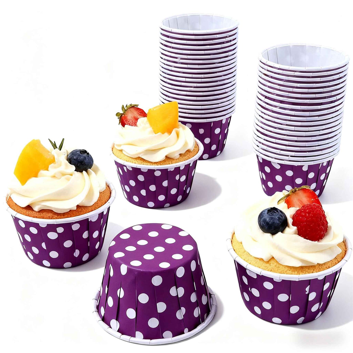 100pcs Cupcake Liners - Baking Cups for Birthday Party and Wedding - The Silver Spoon