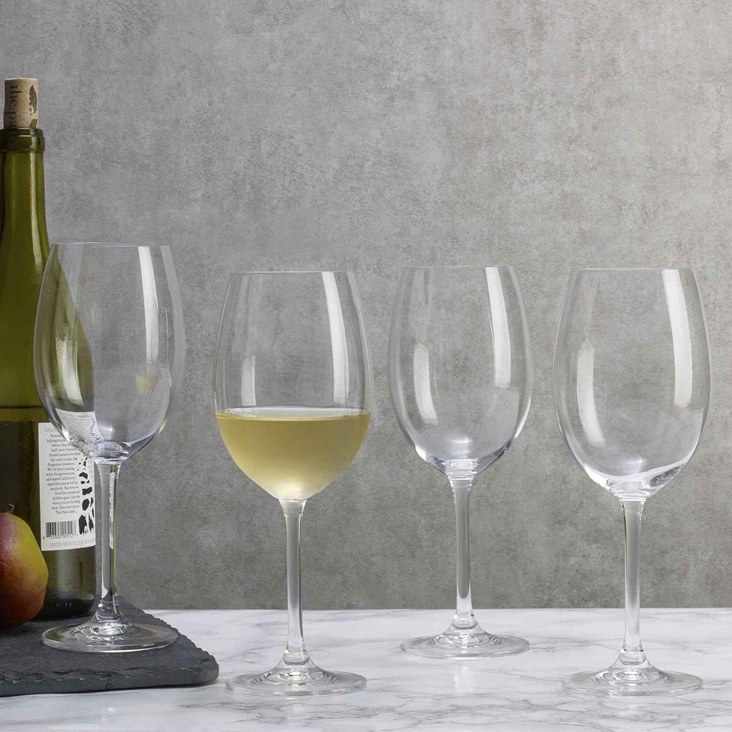 Mikasa Julie Luxury Lead-free Crystal White Wine Glasses, 470 ml, Clear, Set of 4