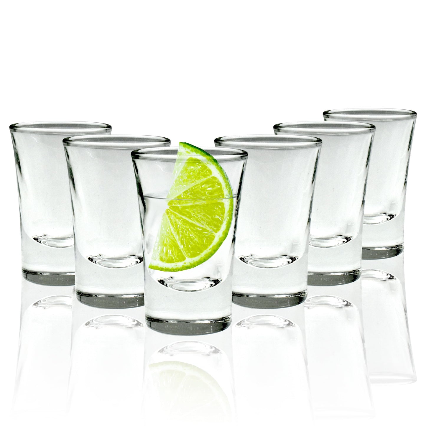 volila Colored Shot Glasses - Set of 6 Shot Glasses with Heavy Bottom of 50ml - Small Shot Glasses for Hunter Bomb Shots, Jello Shots, Tequila Shot Glasses and Bar Glassware Drinking Shots