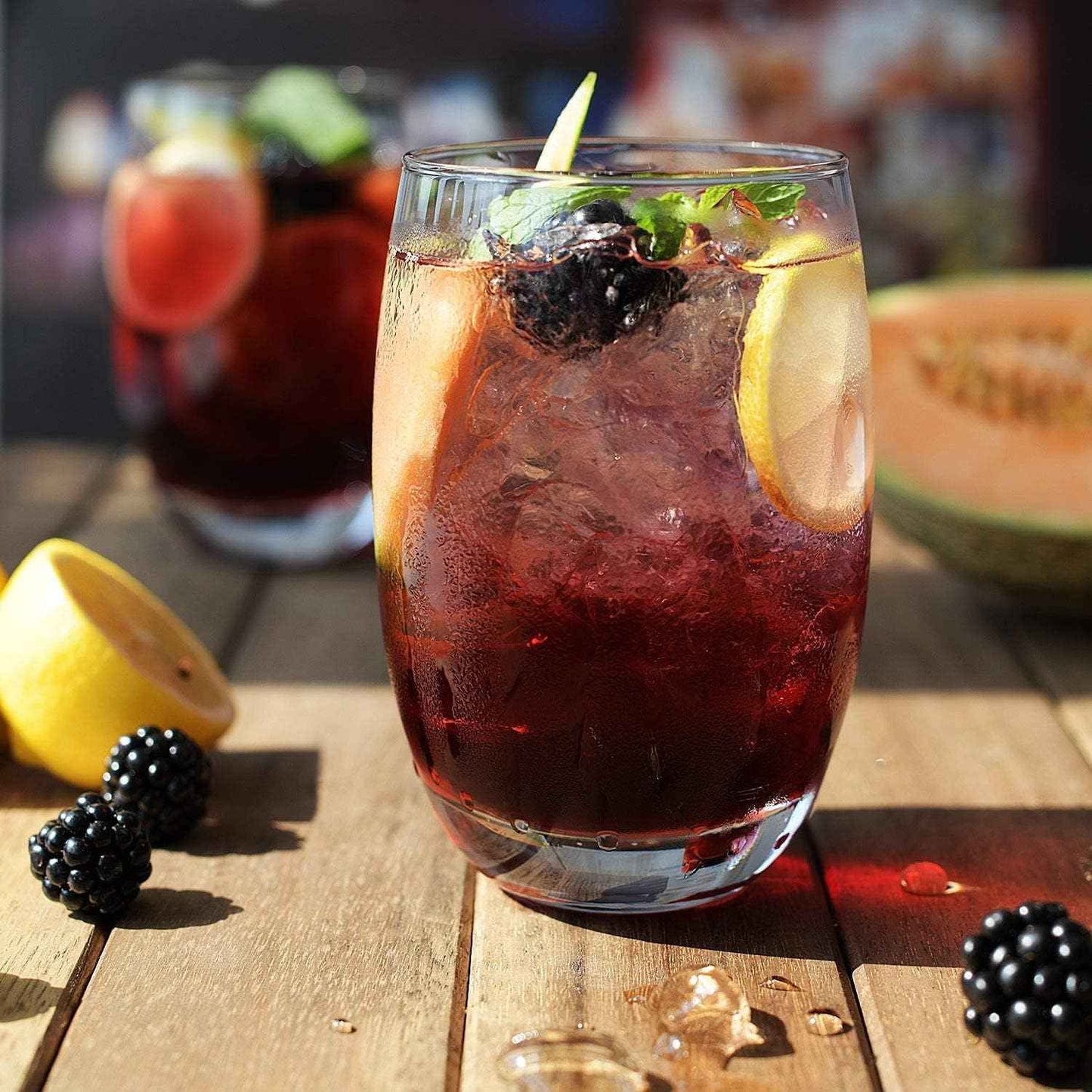KROSNO Water Juice Drinking Glasses | Set of 12 | 360ml | Elite Collection | Crystal Glass | Perfect for Home, Restaurants and Parties | Dishwasher Safe