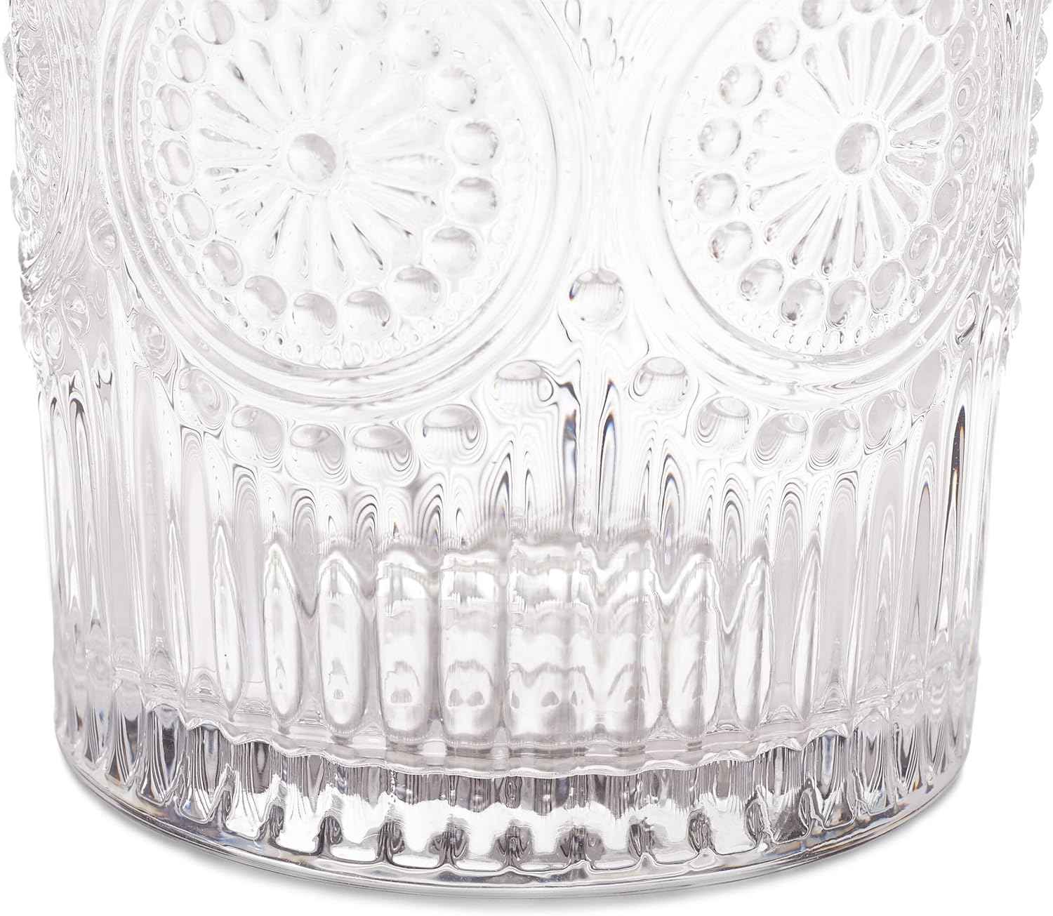Boho Style Drinking Glasses Set of 4, 300 ml - The Silver Spoon