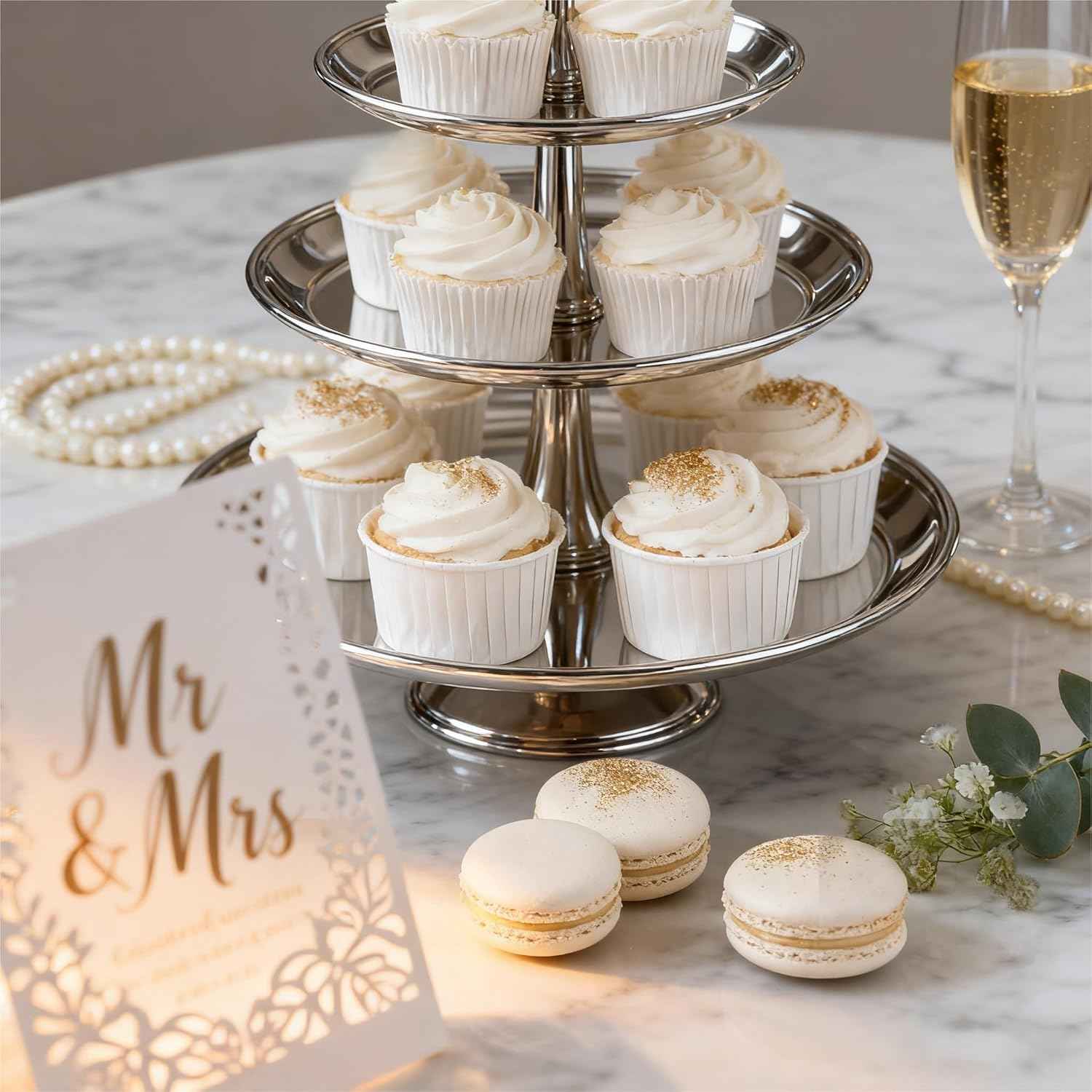 100pcs Cupcake Liners - Baking Cups for Birthday Party and Wedding - The Silver Spoon