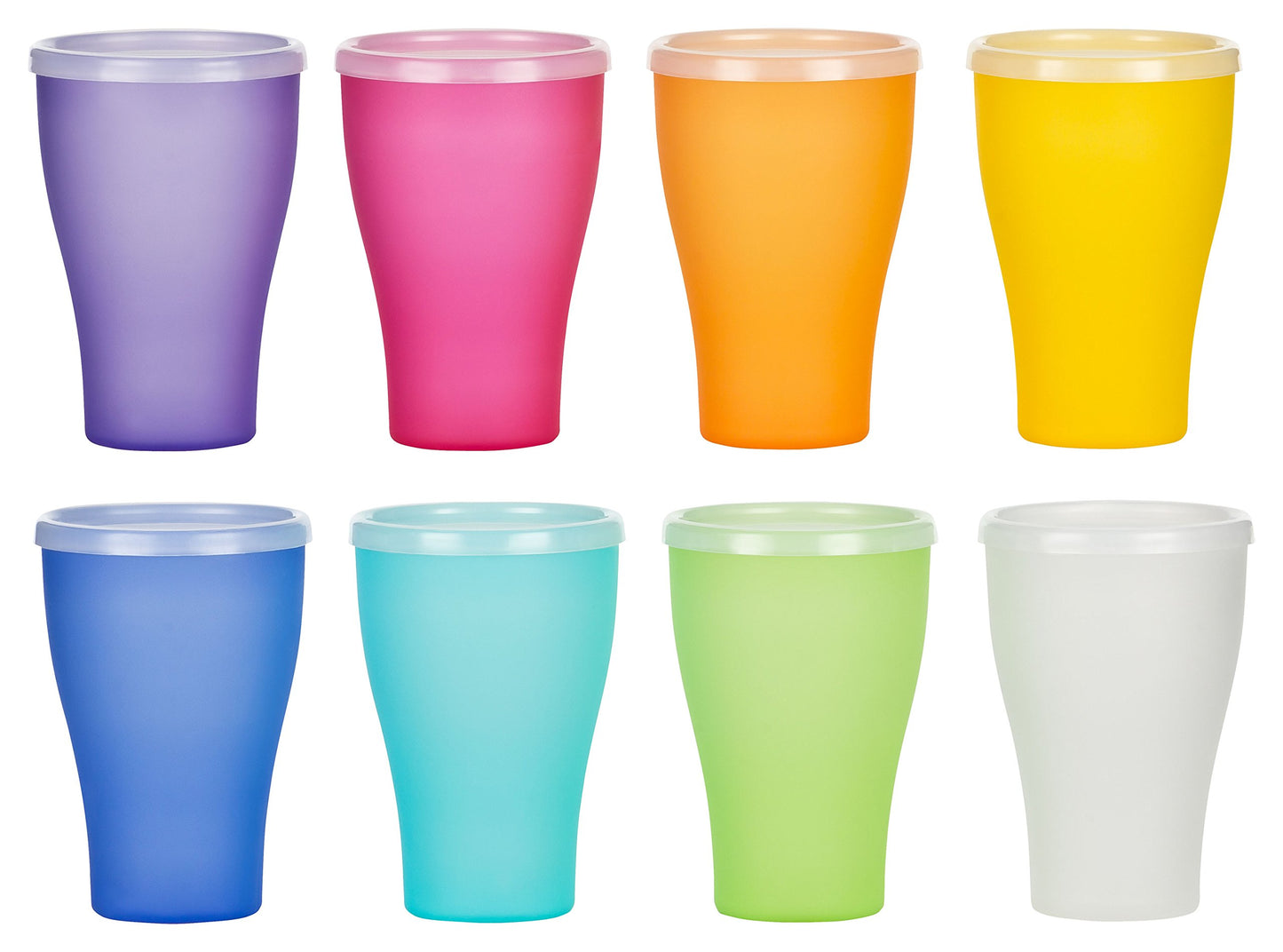 Kigima Glass Rainbow 0,24 l set of 10 extra stable colorful