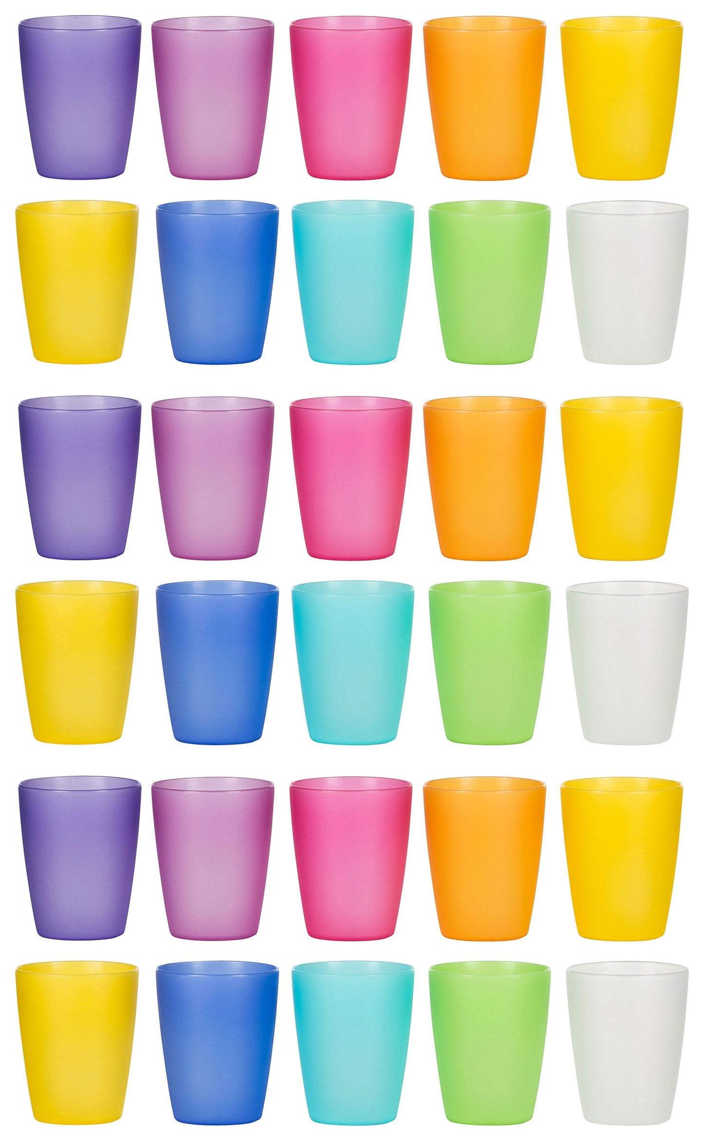 Kigima Glass Rainbow 0,24 l set of 10 extra stable colorful