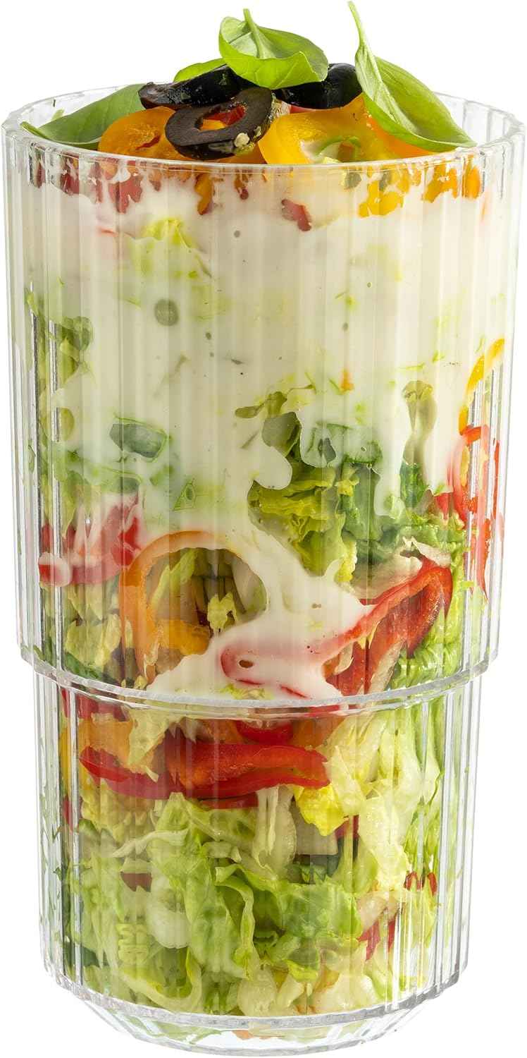 Buddy's Bar Drinking Glasses, Set of 6, High-Quality 0.5 Litre Tritan Plastic Drinking Glasses, BPA-Free, Stackable, Shatterproof, Reusable and Dishwasher Safe, 500 ml