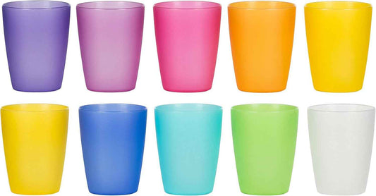 Kigima Glass Rainbow 0,24 l set of 10 extra stable colorful
