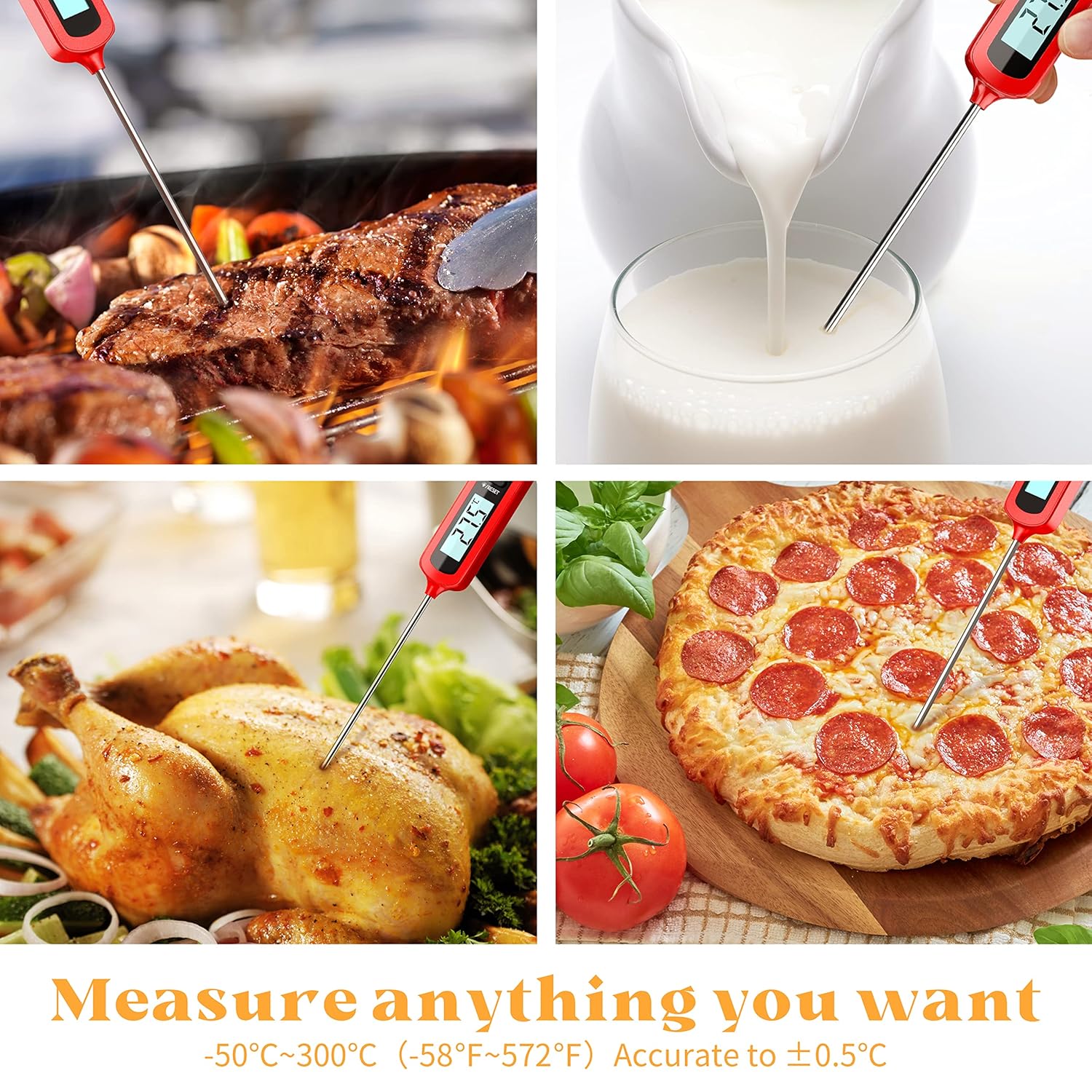 Barbecue Meat Thermometer Digital Accuracy in 3 Seconds - The Silver Spoon