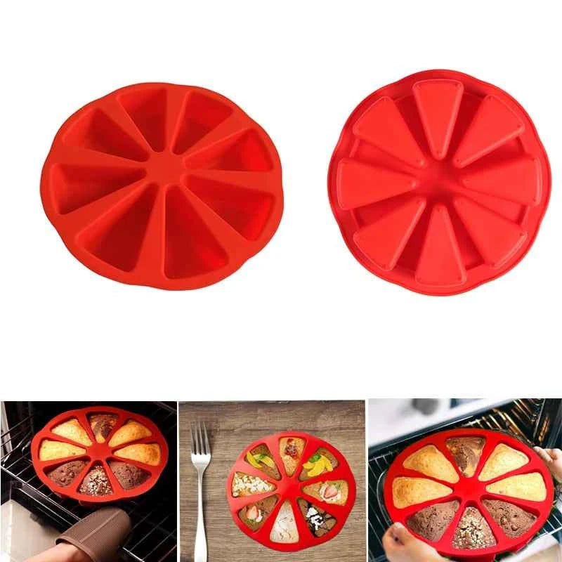 Silicone Cake Mold 8 Holes Pan for Scones, Cake, and Bread - The Silver Spoon