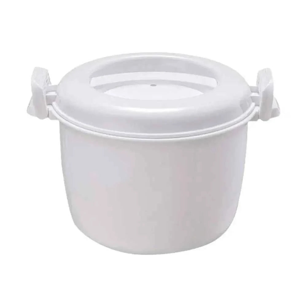 Microwave Rice Cooker Steamer Pot for Pasta, Soup, and Veggies - The Silver Spoon