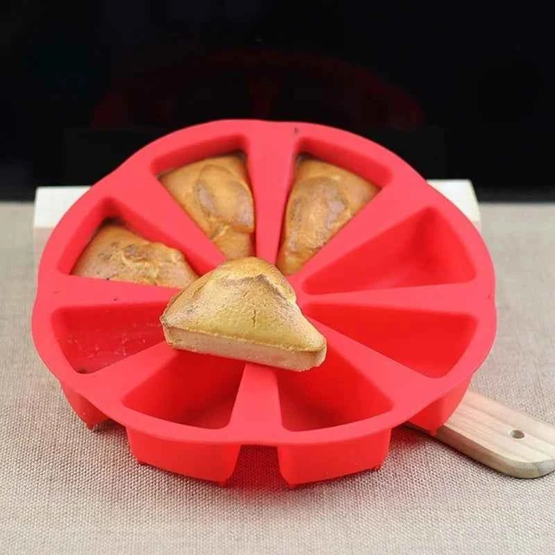 Silicone Cake Mold 8 Holes Pan for Scones, Cake, and Bread - The Silver Spoon