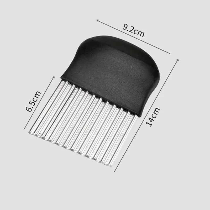 Stainless Steel Potato Chip Slicer - Wavy Cutter for French Fries - The Silver Spoon