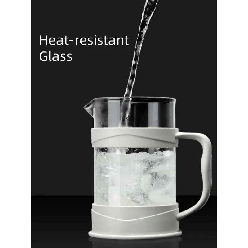 350/800/1000ml French Press Coffee Pot - Multifunctional Transparent Glass Coffee Maker - The Silver Spoon