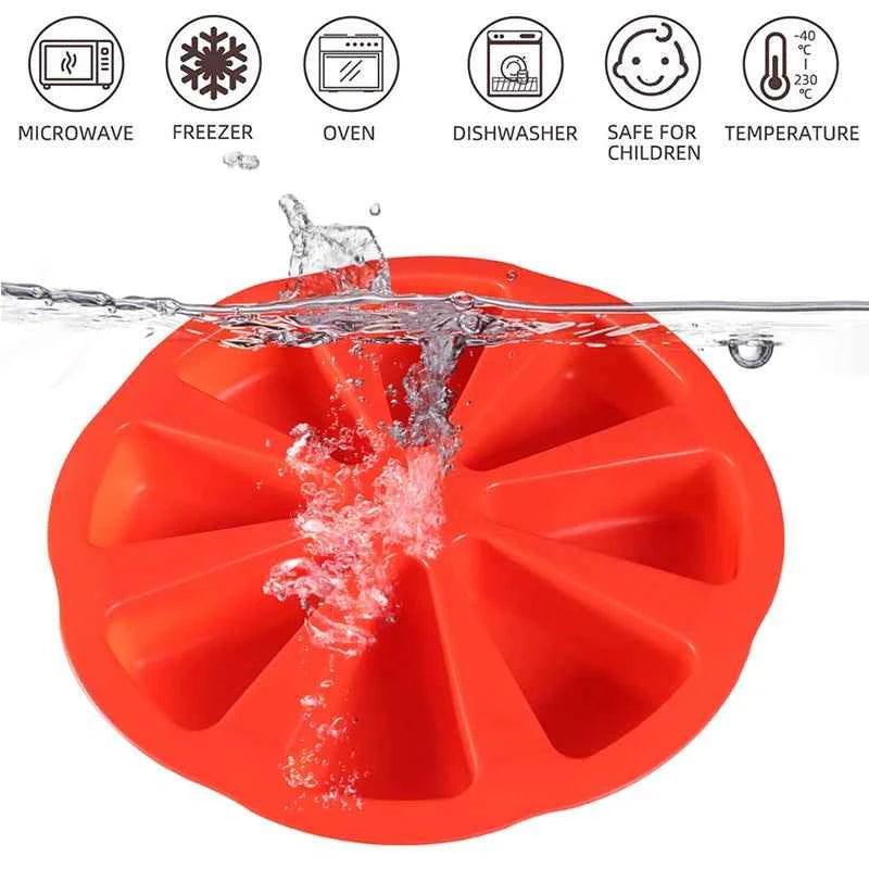 Silicone Cake Mold 8 Holes Pan for Scones, Cake, and Bread - The Silver Spoon