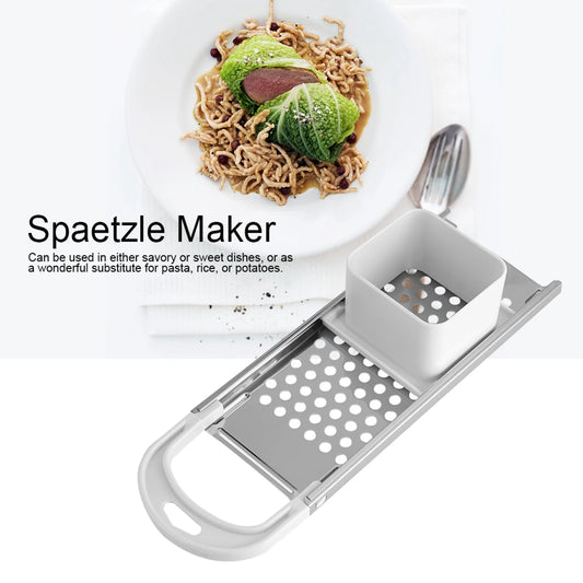 Kitchen Spaetzle Noodle Maker with Stainless Steel Blade - Dumpling and Pasta Cooking Tool - The Silver Spoon