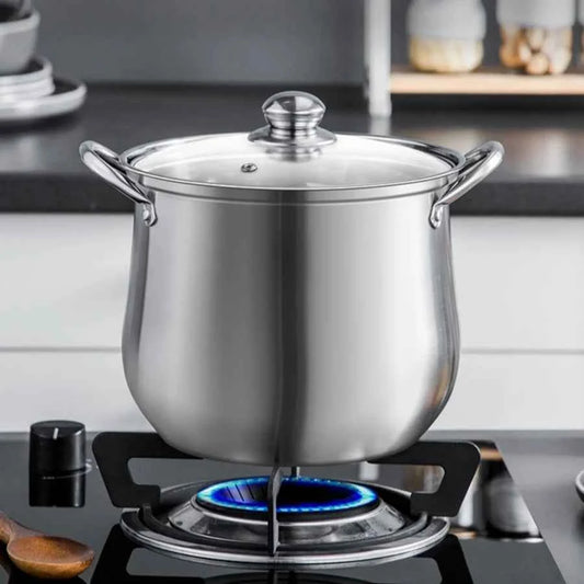 Small Stainless Steel Stock Pot - Perfect for Soups, Stews, and Rice - The Silver Spoon