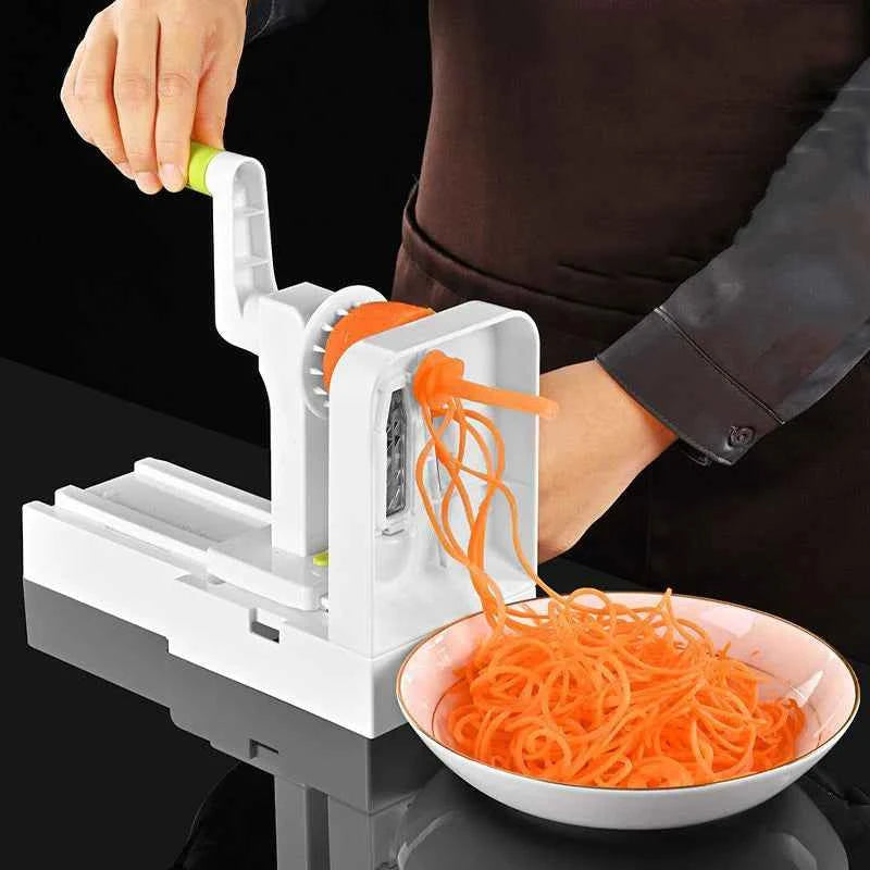 Vegetable Spiral Slicer - Multifunctional Potato Grater and Noodle Maker Kitchen Gadget - The Silver Spoon