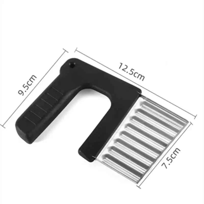 Stainless Steel Potato Chip Slicer - Wavy Cutter for French Fries - The Silver Spoon