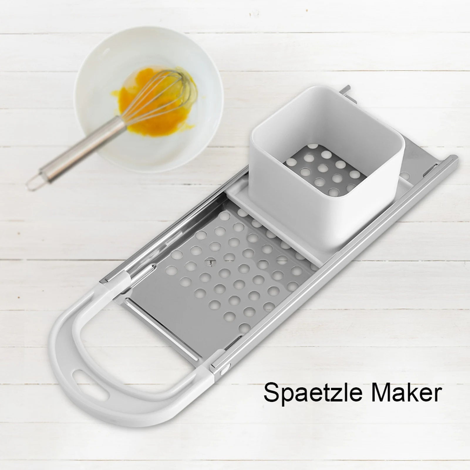 Kitchen Spaetzle Noodle Maker with Stainless Steel Blade - Dumpling and Pasta Cooking Tool - The Silver Spoon