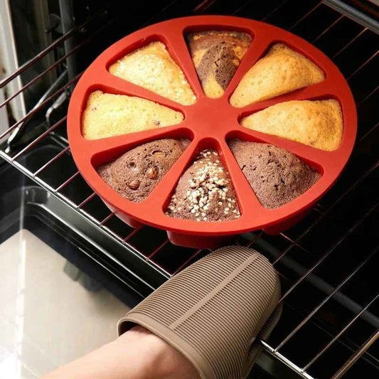Silicone Cake Mold 8 Holes Pan for Scones, Cake, and Bread - The Silver Spoon