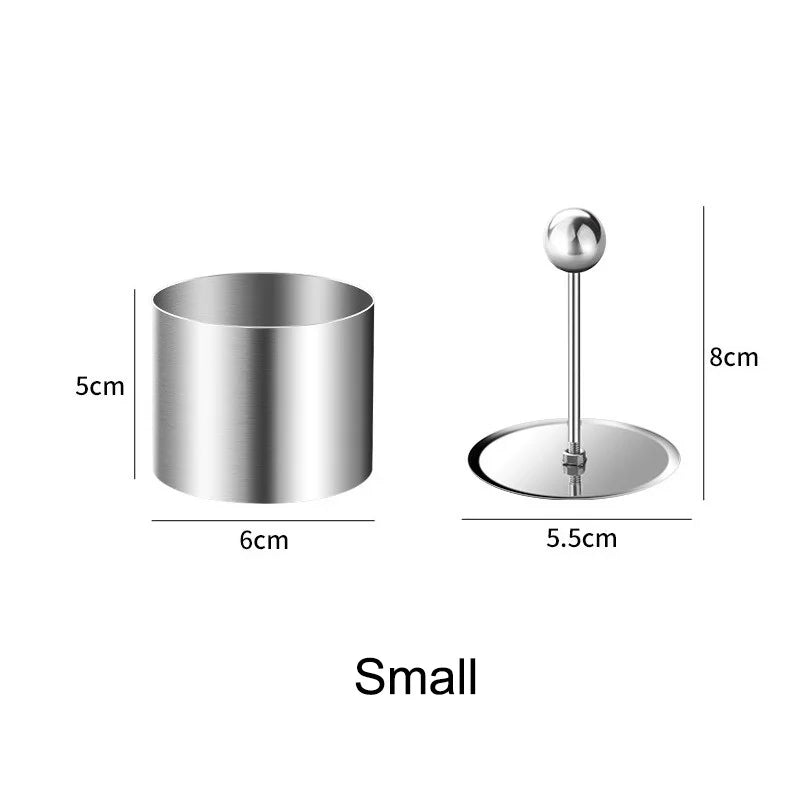Round Stainless Steel Sushi Ball Mold with Pusher for Easy Sushi Making - The Silver Spoon