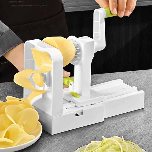 Vegetable Spiral Slicer - Multifunctional Potato Grater and Noodle Maker Kitchen Gadget - The Silver Spoon